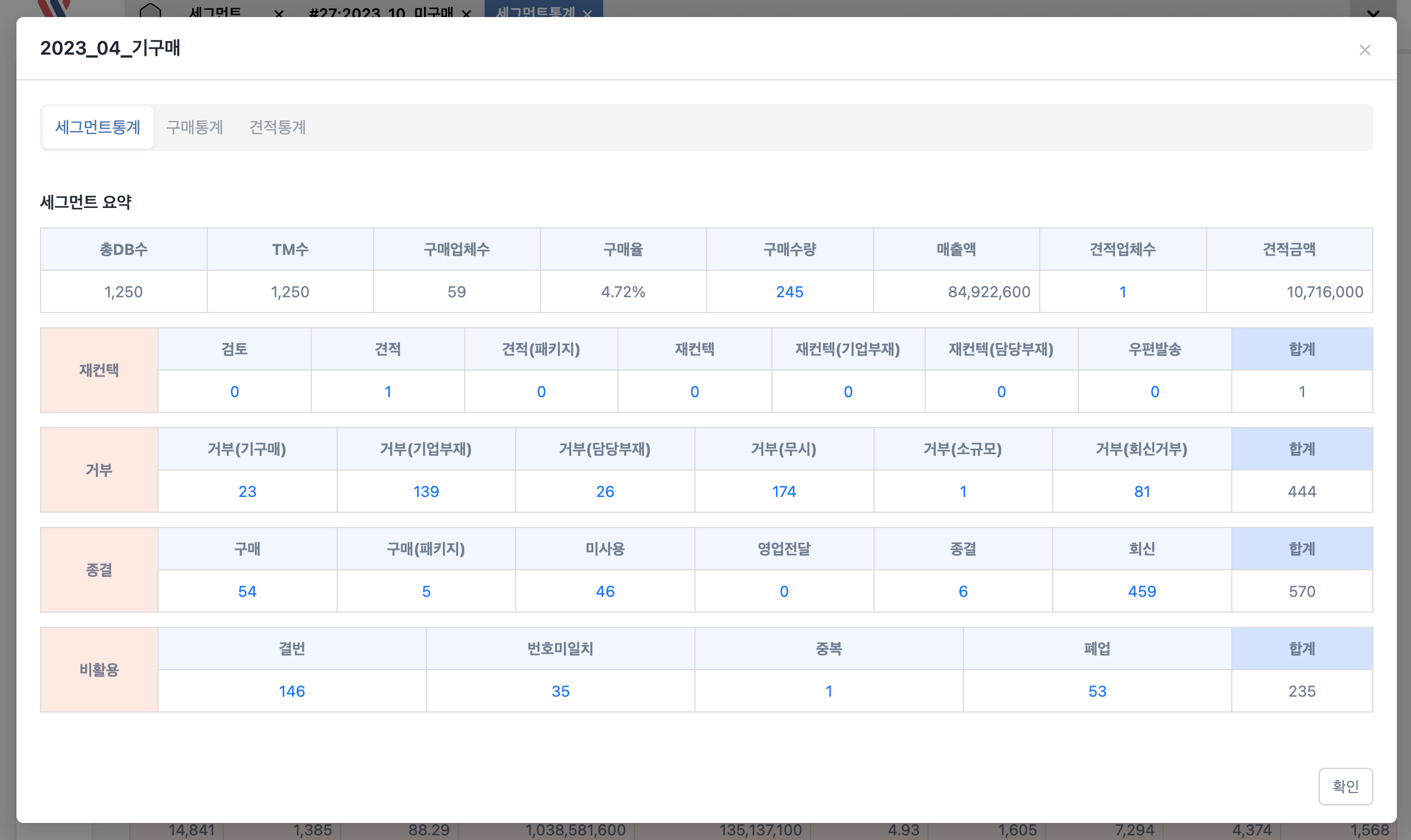 세그먼트 상세 현황